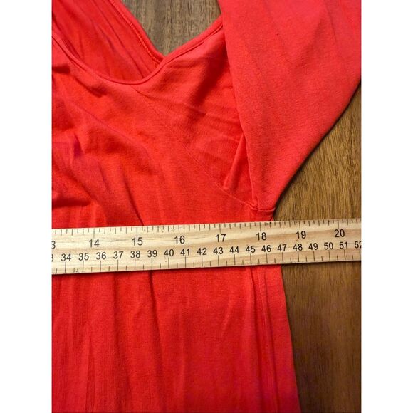 Michael Kors Women’s Cold Shoulder Long Sleeve Top Red Size Small - Picture 6 of 7